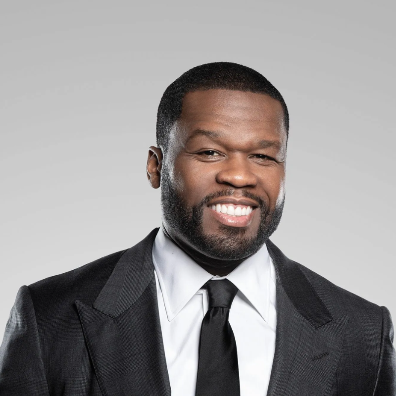50 Cent stunning white smile 