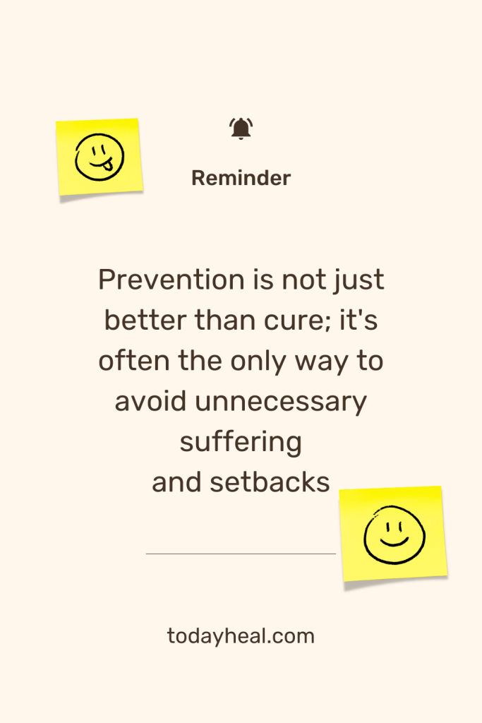 Reminder about prevention