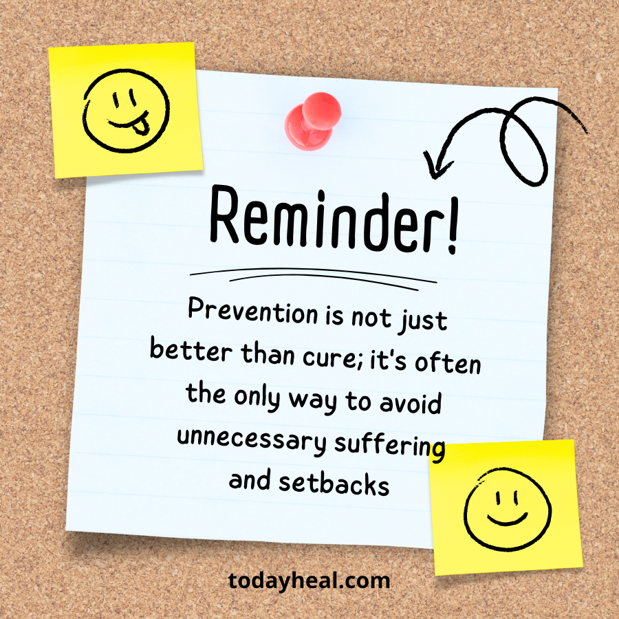 Quick reminder about prevention